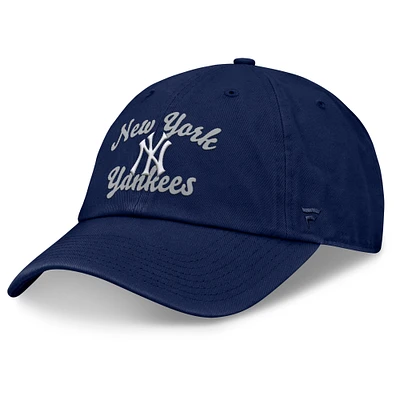 Women's Fanatics Navy New York Yankees Fundamental Script Logo Adjustable Hat