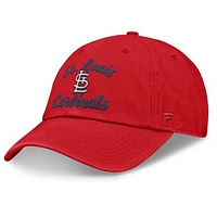 Women's Fanatics Red St. Louis Cardinals Fundamental Script Logo Adjustable Hat