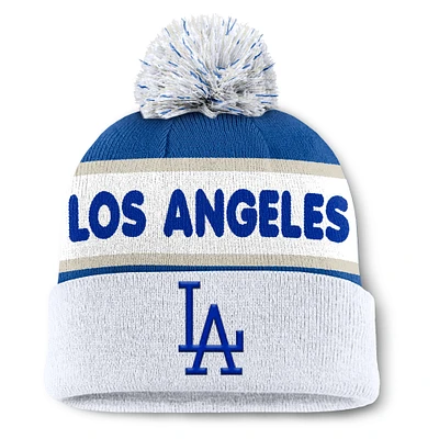 Men's Fanatics Royal Los Angeles Dodgers Heritage Cuffed Knit Hat with Pom