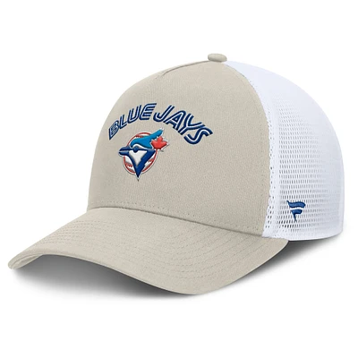 Men's Fanatics Khaki Toronto Blue Jays Heritage Light Khaki A-Frame Adjustable Hat