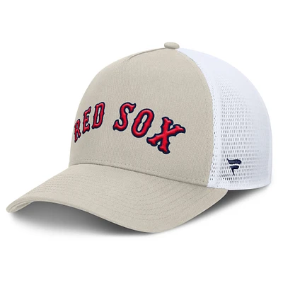 Men's Fanatics Khaki Boston Red Sox Heritage Light Khaki A-Frame Adjustable Hat