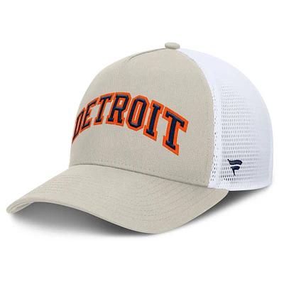 Men's Fanatics Khaki Detroit Tigers Heritage Light Khaki A-Frame Adjustable Hat