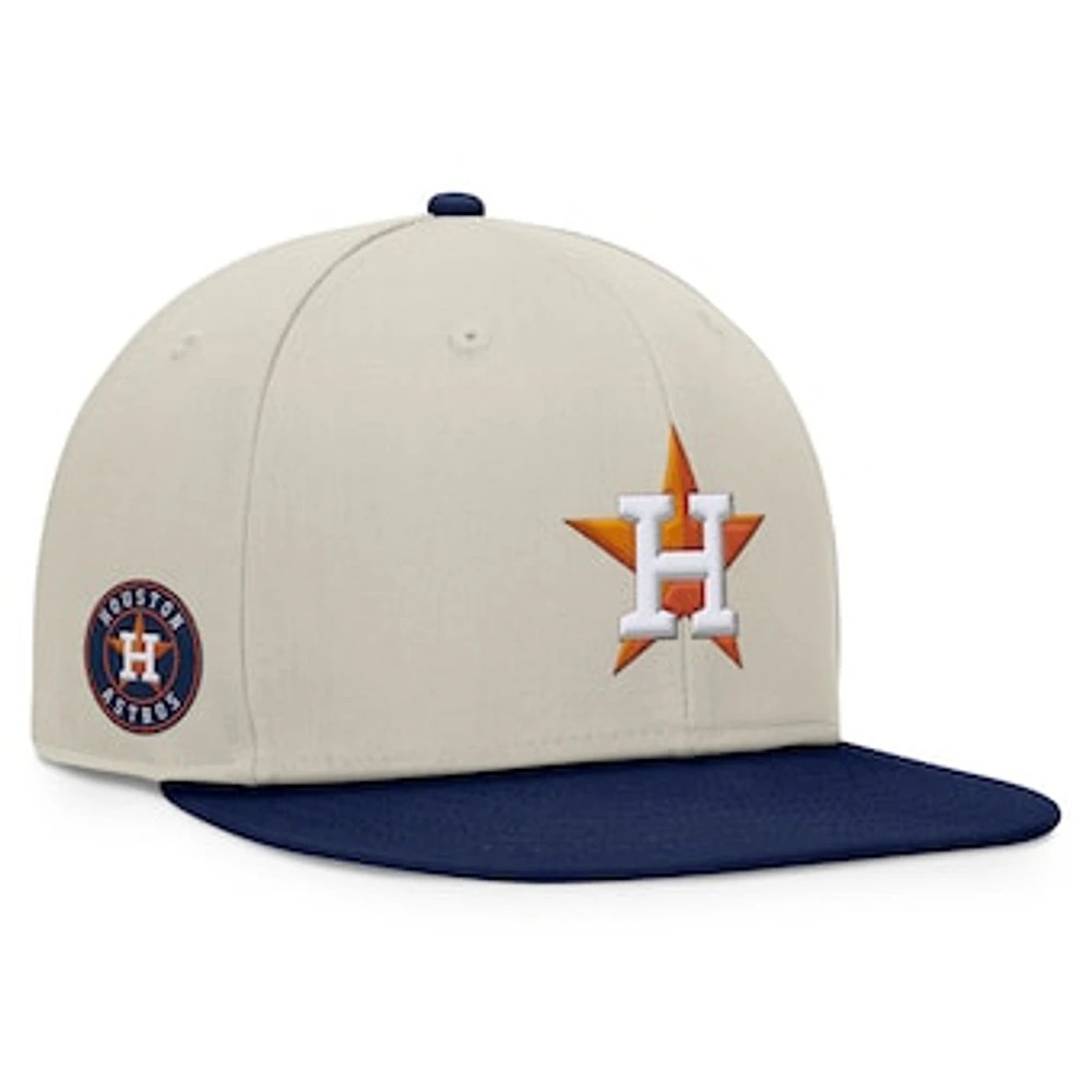 Men's Fanatics Khaki/Navy Houston Astros Team Two-Tone Snapback Hat