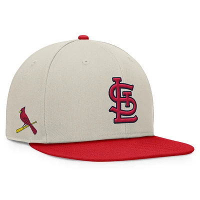 Men's Fanatics Khaki/Red St. Louis Cardinals Team Two-Tone Snapback Hat