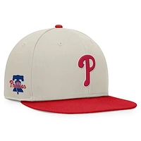 Men's Fanatics Khaki/Red Philadelphia Phillies Team Two-Tone Snapback Hat