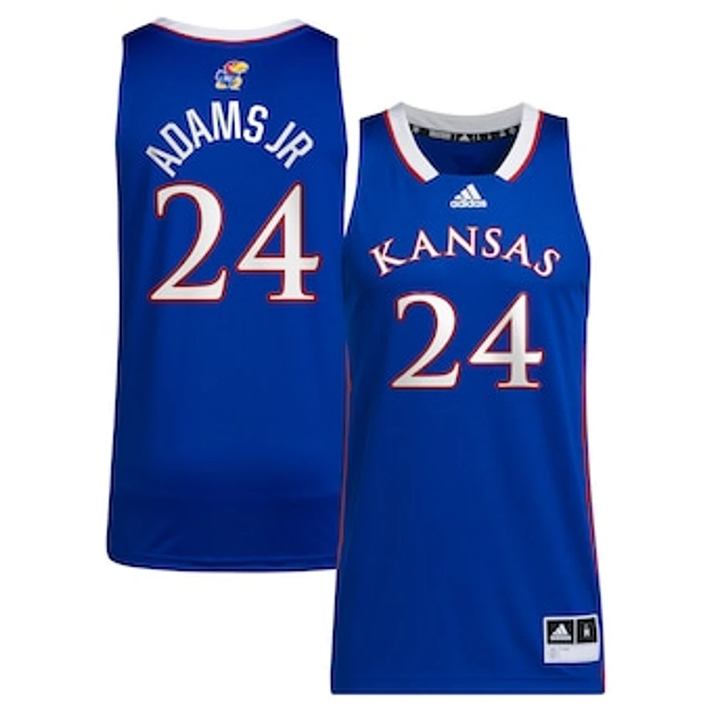 Unisex adidas KJ Adams Jr Royal Kansas Jayhawks NIL Basketball Replica Player Jersey