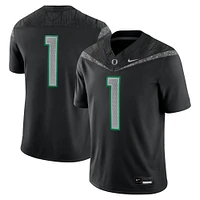 Men's Nike #1 Black Oregon Ducks Game Jersey