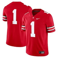 Men's Nike #1 Scarlet Ohio State Buckeyes Game Jersey