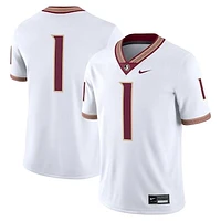 Men's Nike #1 White Florida State Seminoles Game Jersey