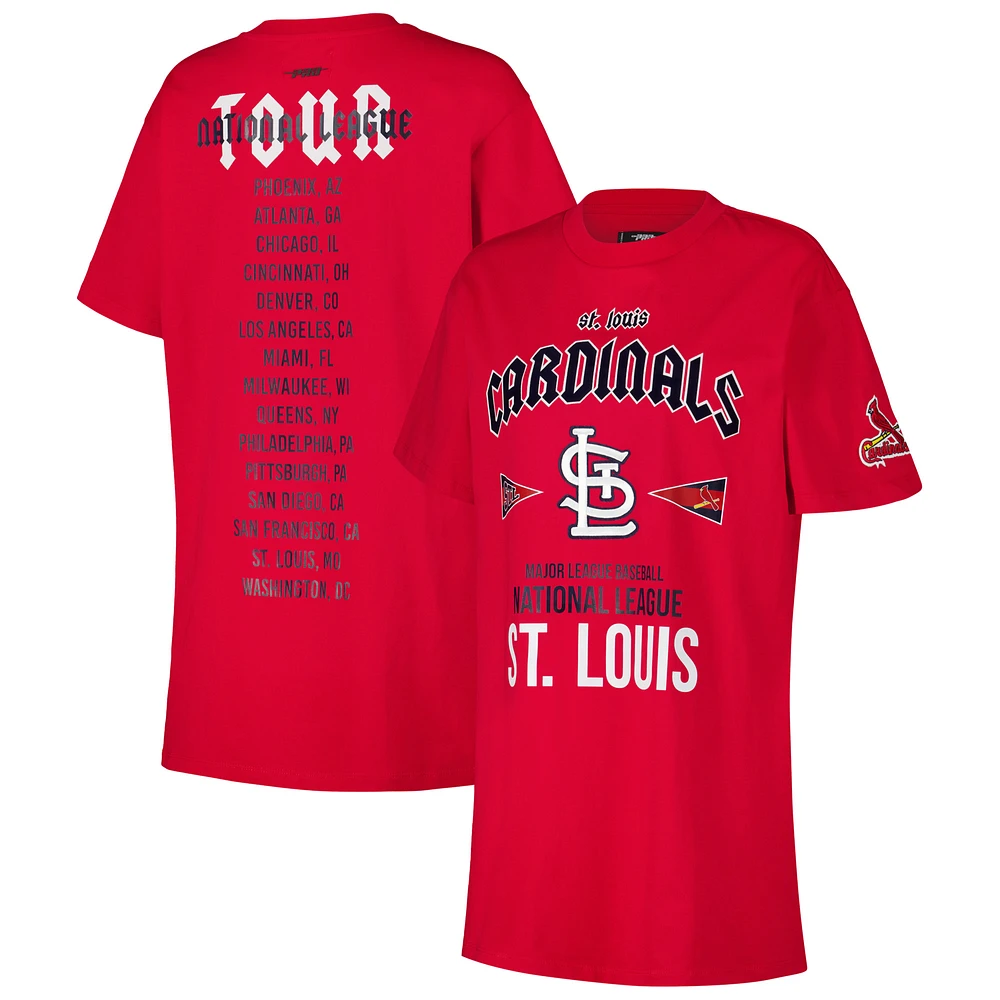 Women's Pro Standard Red St. Louis Cardinals Oversized City Tour T-Shirt Dress