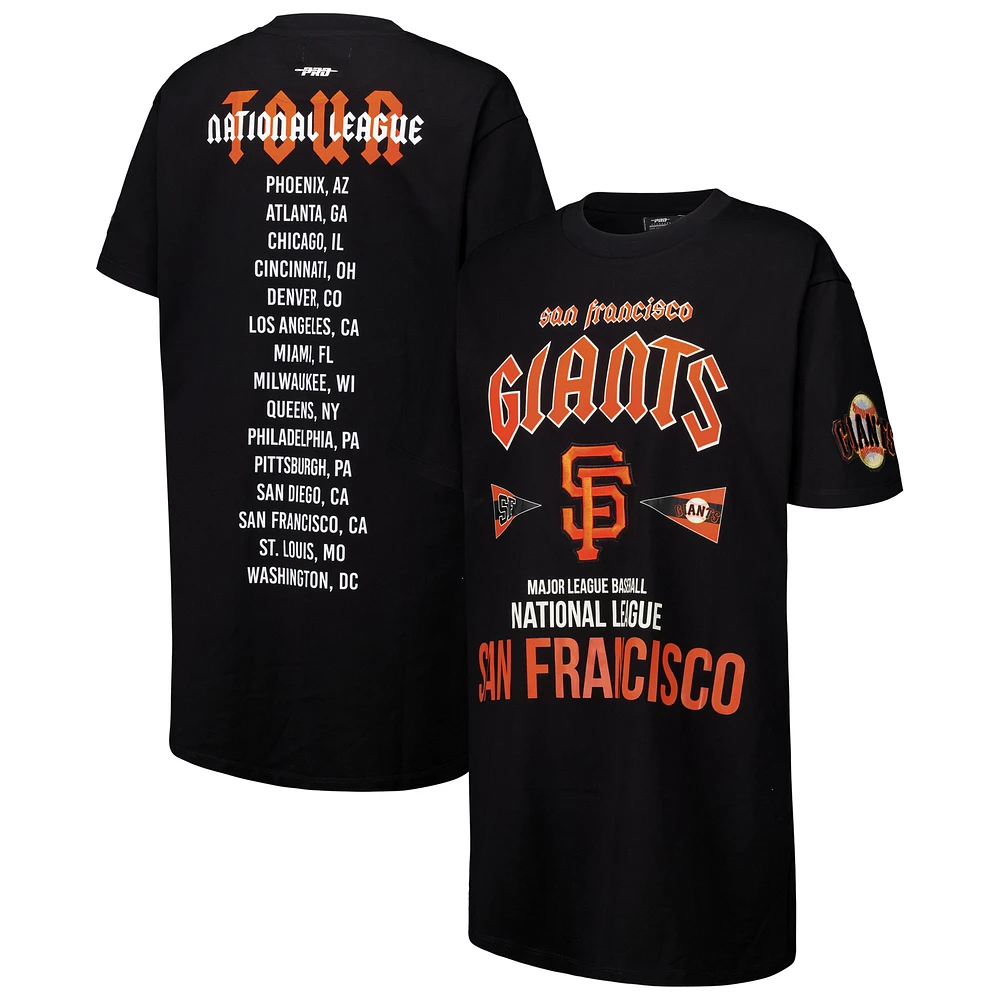 Women's Pro Standard Black San Francisco Giants Oversized City Tour T-Shirt Dress