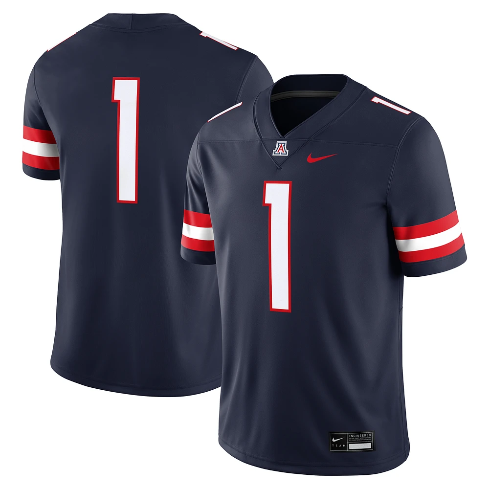 Men's Nike #1 Navy Arizona Wildcats Game Jersey