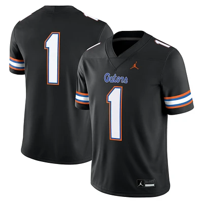 Men's Jordan Brand #1 Black Florida Gators Alternate Game Jersey