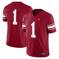 Men's Jordan Brand #1 Crimson Oklahoma Sooners Throwback Alternate Game Jersey