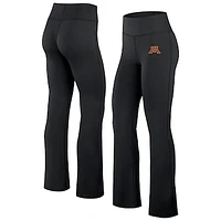 Women's Fanatics Black Minnesota Golden Gophers Training Camp Maxed Out Flare Leggings