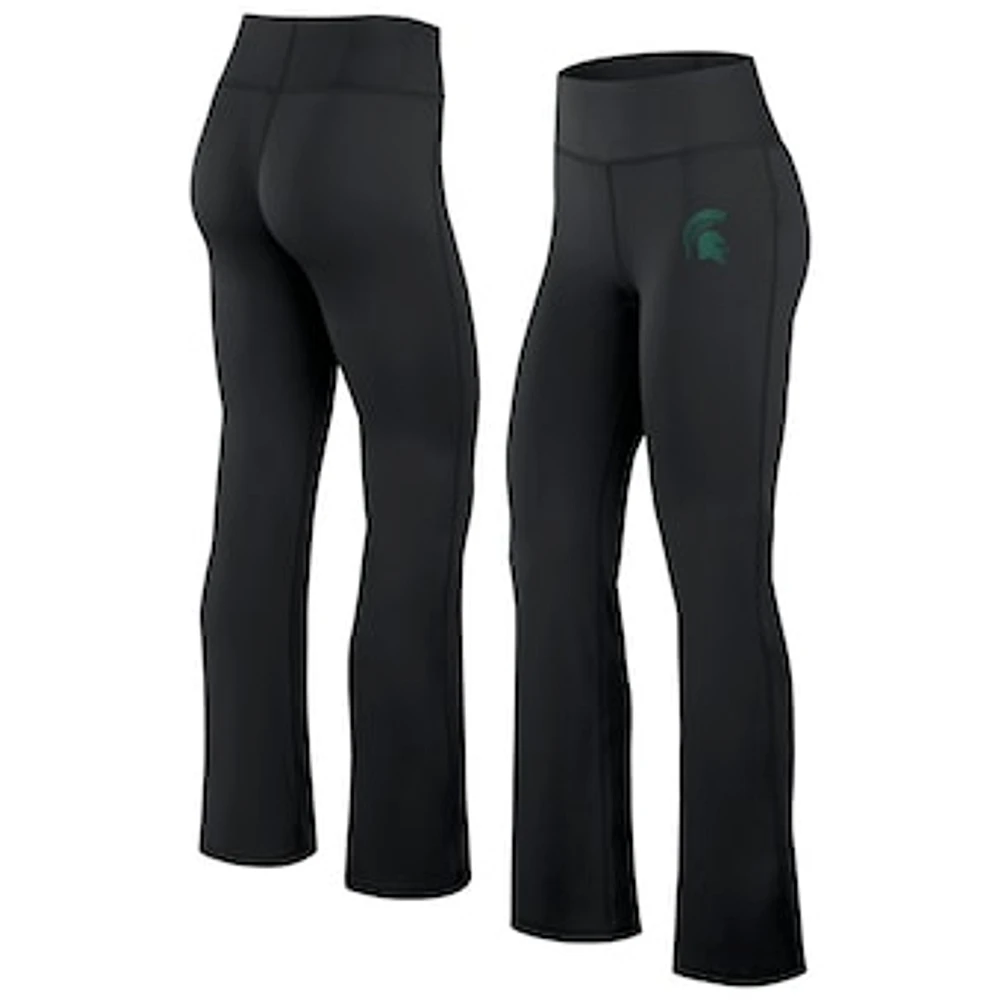 Women's Fanatics Black Michigan State Spartans Training Camp Maxed Out Flare Leggings