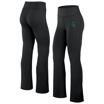 Women's Fanatics Black Michigan State Spartans Training Camp Maxed Out Flare Leggings