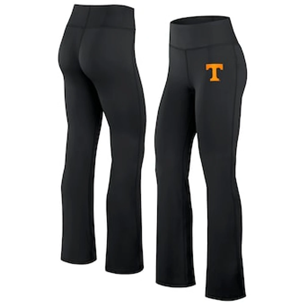 Women's Fanatics Black Tennessee Volunteers Training Camp Maxed Out Flare Leggings