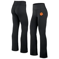 Women's Fanatics Black Clemson Tigers Training Camp Maxed Out Flare Leggings