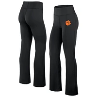 Women's Fanatics Black Clemson Tigers Training Camp Maxed Out Flare Leggings