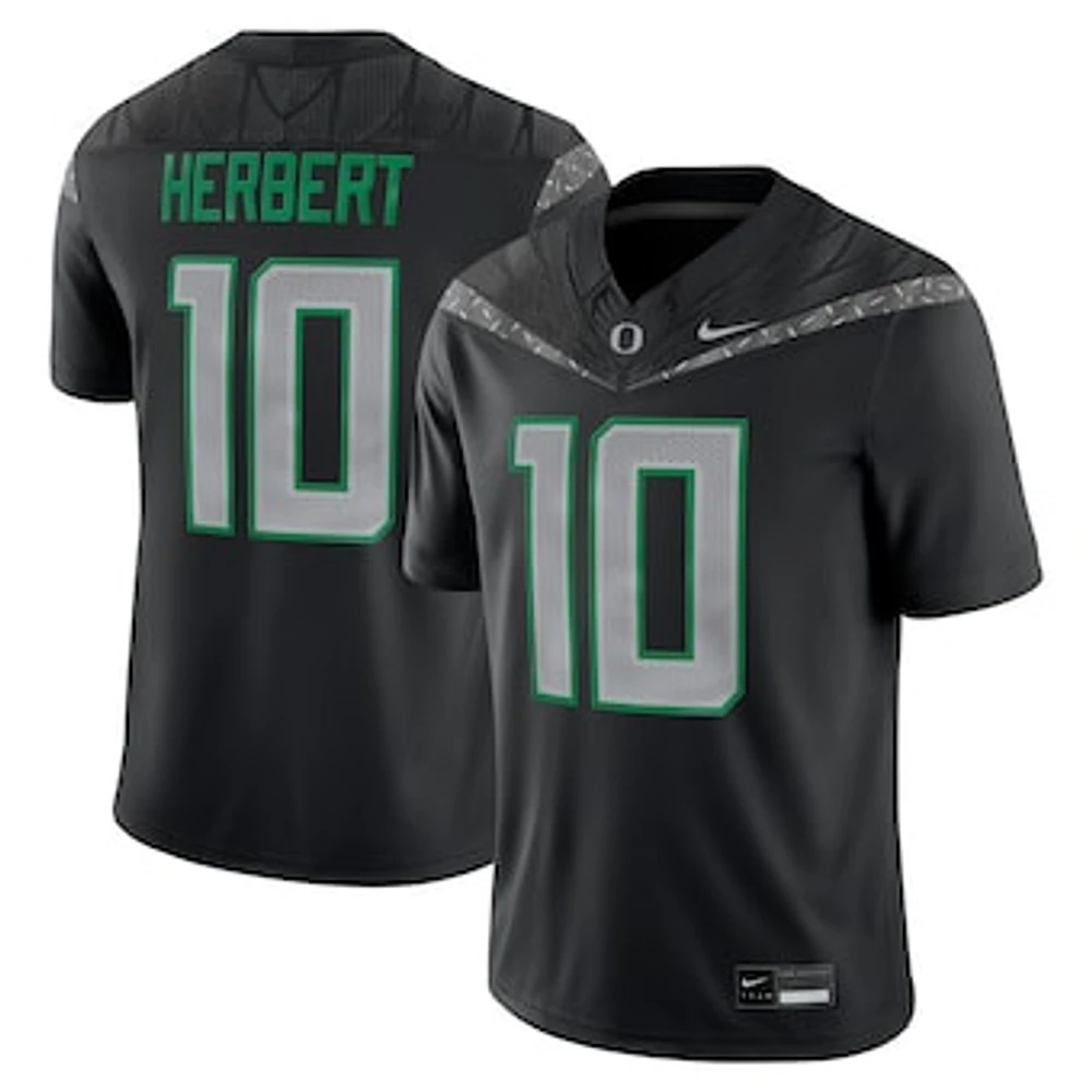 Men's Nike Justin Herbert Black Oregon Ducks Alumni Game Jersey