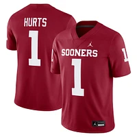 Men's Jordan Brand Jalen Hurts Crimson Oklahoma Sooners Alumni Player Game Jersey