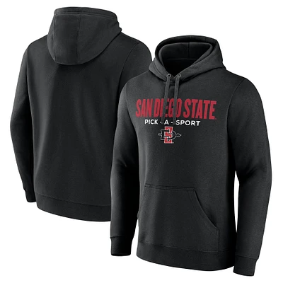 Men's Black San Diego State Aztecs Authentic Pick-A-Sport Pullover Hoodie