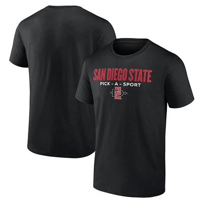 Men's Black San Diego State Aztecs Authentic Pick-A-Sport T-Shirt