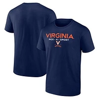Men's Navy Virginia Cavaliers Authentic Pick-A-Sport T-Shirt