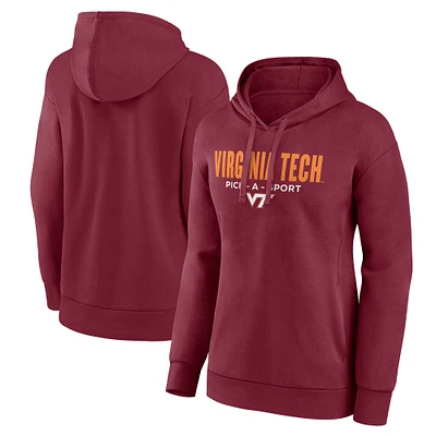 Women's Maroon Virginia Tech Hokies Authentic Pick-A-Sport Pullover Hoodie