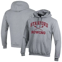 Men's Champion Gray Stanford Cardinal Rowing Eco Powerblend Pullover Hoodie
