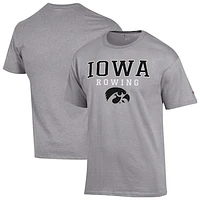 Men's Champion Gray Iowa Hawkeyes Rowing Jersey T-Shirt
