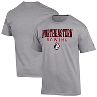 Men's Champion Gray Northeastern Huskies Rowing Jersey T-Shirt