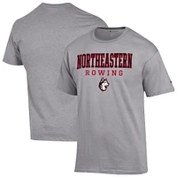 Men's Champion Gray Northeastern Huskies Rowing Jersey T-Shirt