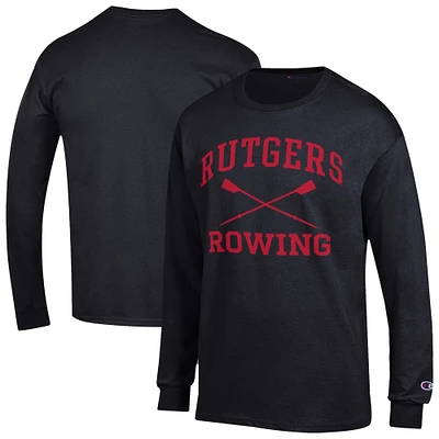Men's Champion Rutgers Scarlet Knights Rowing Jersey Long Sleeve T-Shirt