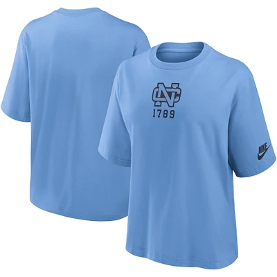 Women's Nike Carolina Blue North Tar Heels Boxy Legacy Established T-Shirt