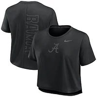 Women's Nike Black Alabama Crimson Tide Performance Cropped T-Shirt