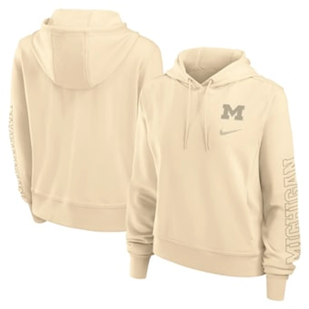 Women's Nike Tan Michigan Wolverines One Performance Pullover Hoodie