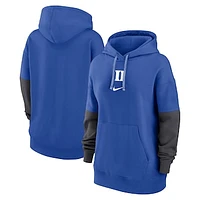 Women's Nike Royal Duke Blue Devils 2024 Sideline Essential Pullover Hoodie