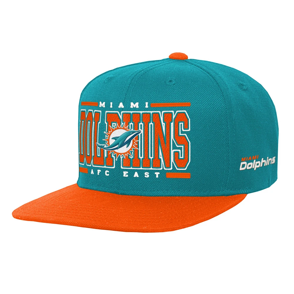 Youth Aqua Miami Dolphins Retro Deadstock Snapback Hat