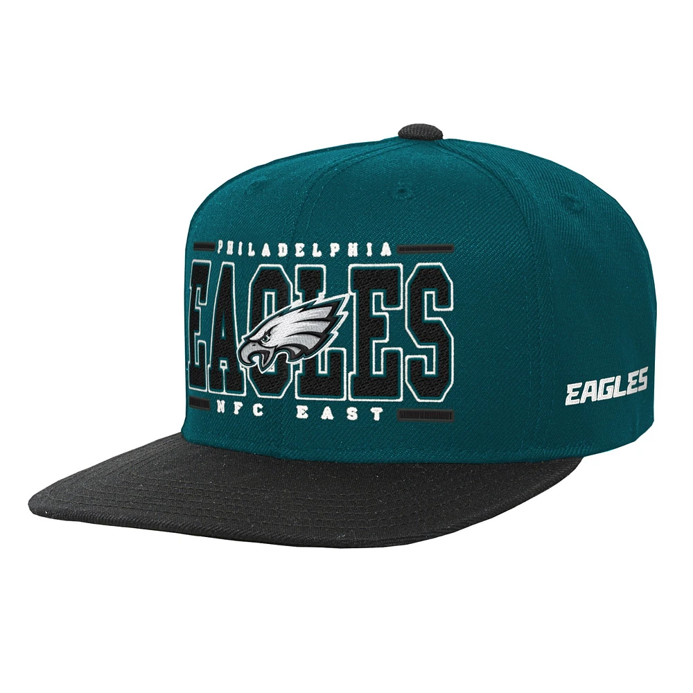 Youth Midnight Green Philadelphia Eagles Retro Deadstock Snapback Hat