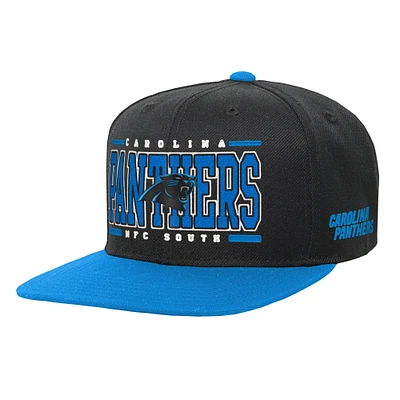 Youth Black Carolina Panthers Retro Deadstock Snapback Hat