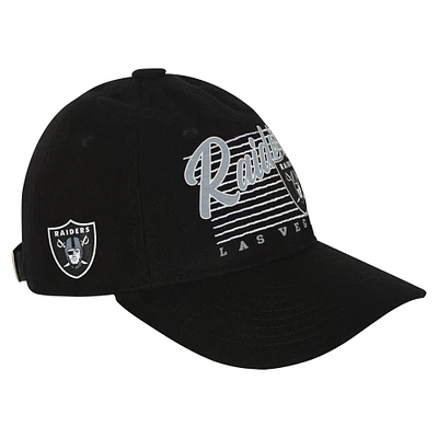 Youth Black Las Vegas Raiders Retro Wooly Adjustable Hat