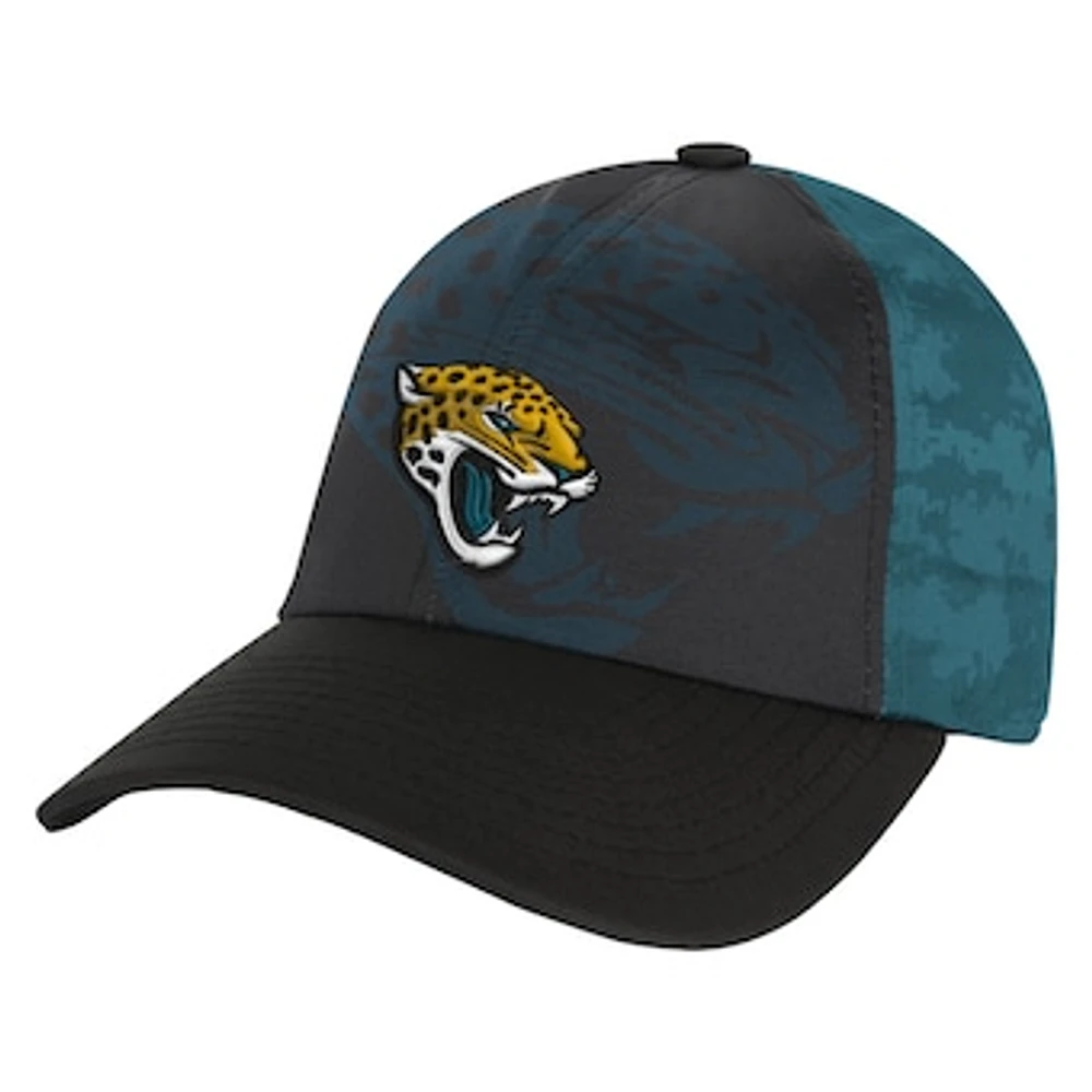 Youth Black/Teal Jacksonville Jaguars Combine Two-Tone Adjustable Hat