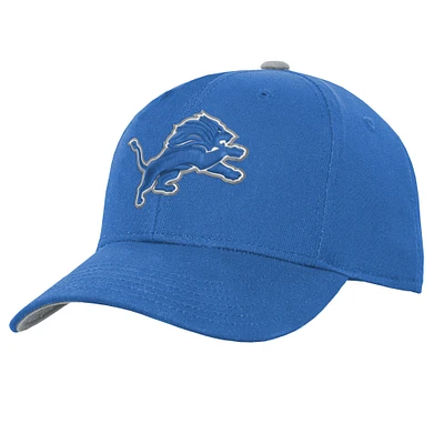 Youth Blue Detroit Lions Team Pre-Curved Adjustable Hat