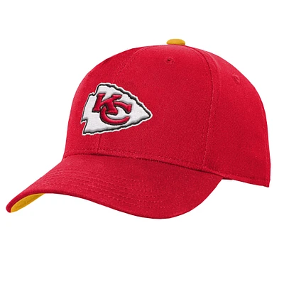 Youth Red Kansas City Chiefs Team Pre-Curved Adjustable Hat