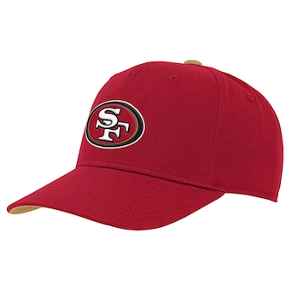 Youth Scarlet San Francisco 49ers Team Pre-Curved Adjustable Hat