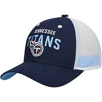 Youth Navy Tennessee Titans Core Lockup Trucker Adjustable Hat