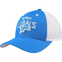 Youth Blue Detroit Lions Core Lockup Trucker Adjustable Hat