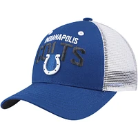 Youth Royal Indianapolis Colts Core Lockup Trucker Adjustable Hat